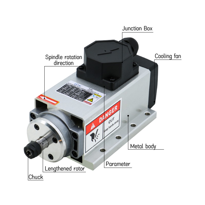 CNC Milling Machine Spindle Mo - Er20 Collet Chuck Spindle Motor 220V recension och pris